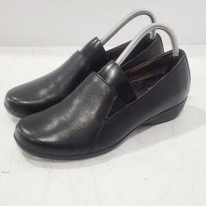 Dansko Farah Women's Black Leather Slip On Loafers Comfort Shoes SZ 38 US 7.5-8